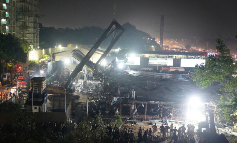 Mumbai storm topples billboards, killing at least 8 people