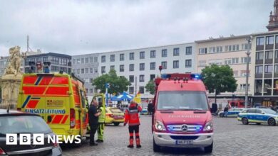 Several people were injured in the German market square