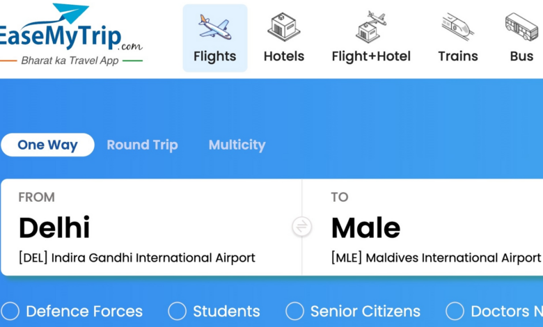 EaseMyTrip quietly restarts flight bookings in the Maldives within a few months under the concept of “Country first, Business second”