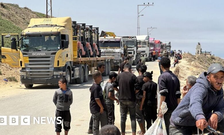 The US confirmed the ambulance arrived through the Gaza dock