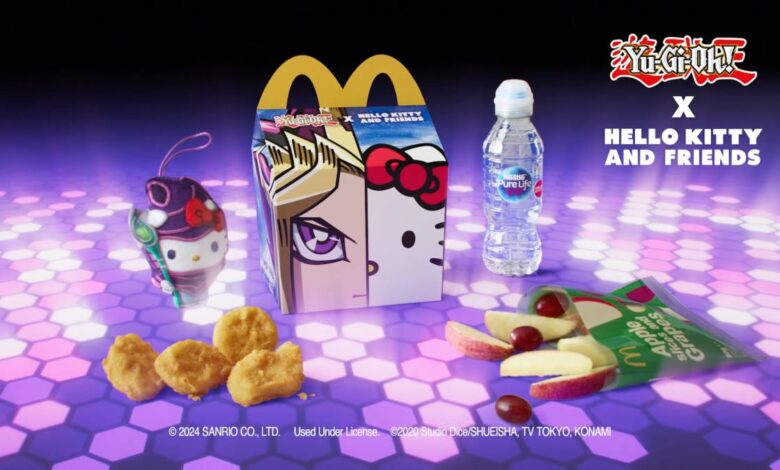 Yu-Gi-Oh Hello Kitty Happy Meal Toys at McDonald’s in the UK