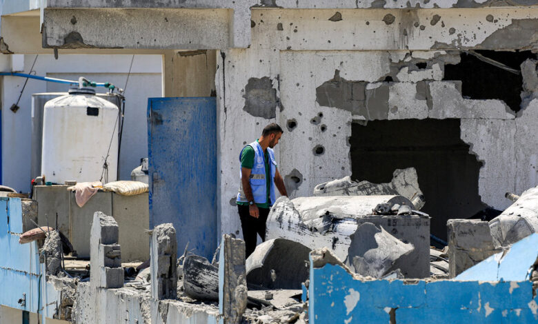 Middle East crisis: Israel strikes in central Gaza after deadly attack on shelter