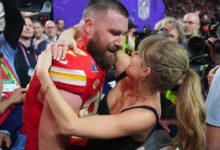Travis Kelce talked for more than 10 minutes about Taylor Swift and how much he loves her