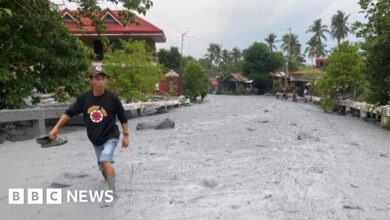 'Cold lava' floods Philippine village after eruption