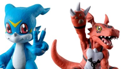 New Digimon Guilmon and Veemon Figures Being Sold in a Set