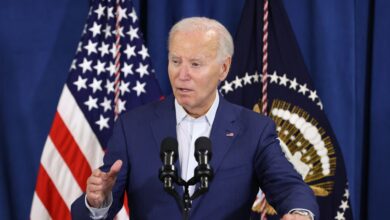 Biden condemns violence in speech
