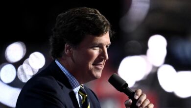 Tucker Carlson portrays Donald Trump, of all people, as trying to “Return Democracy to America”