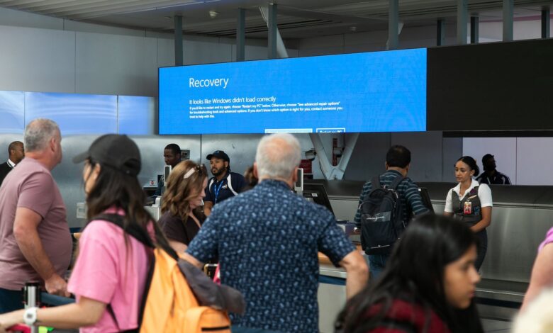 Delta and United flight cancellations rise a day after widespread global power outage