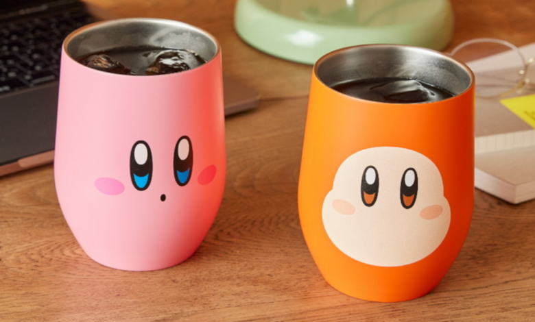 Kirby and Waddle Dee tumblers