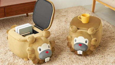 Pokemon Bidoof stools with storage space