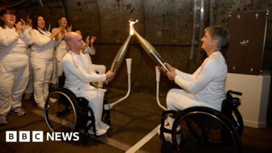 The Paralympic Torch Relay passes through the Channel Tunnel at Folkestone