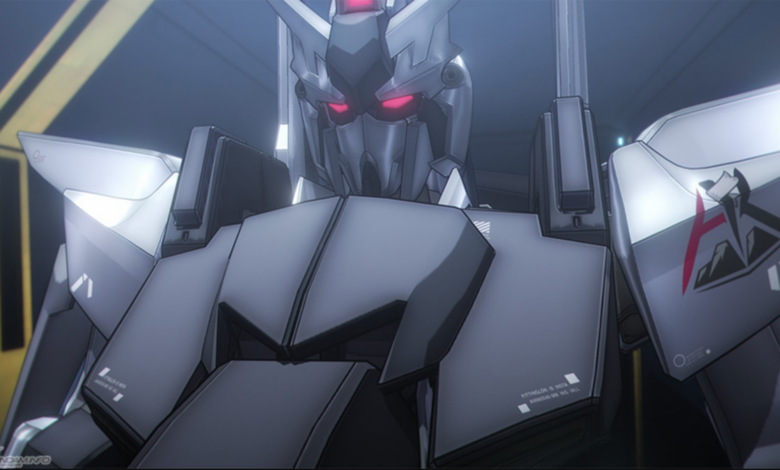 The titular gundam from the VR Film Mobile Suit Gundam: Silver Phantom