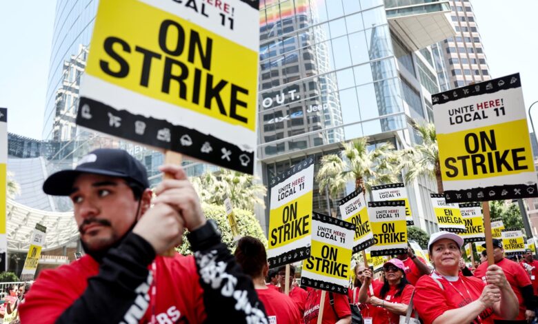 Strikes begin at top hotel chains as housekeeping staff demand higher wages and daily housekeeping duties