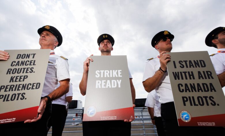 Air Canada prepares for impending pilot strike