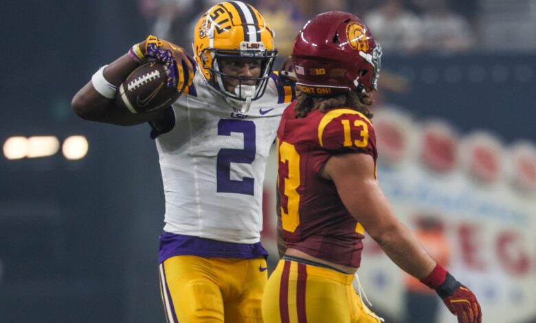 LSU Football Player Kyren Lacy Sparks Backlash After Making A Gun Gesture During Game Against USC (VIDEO)