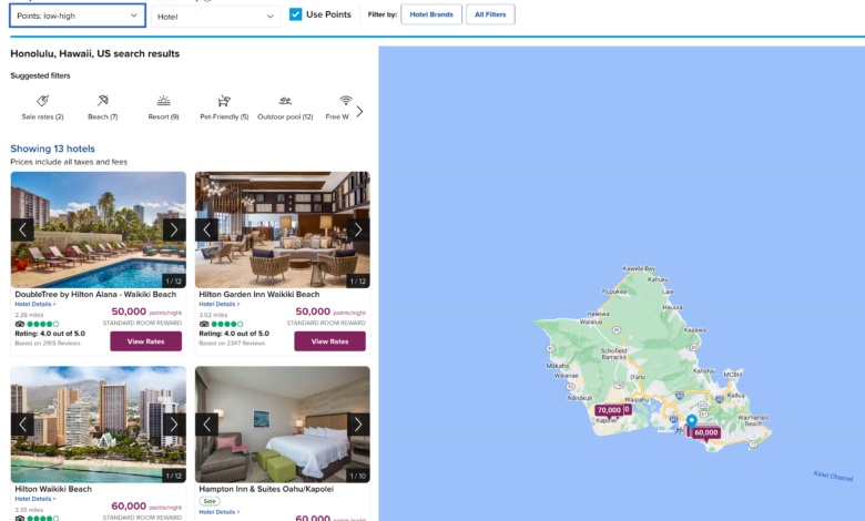 Hilton hawaii hotel booking page