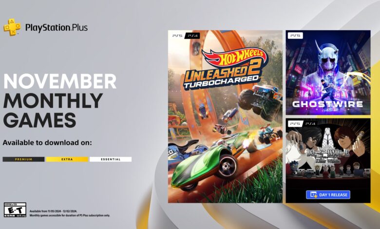 PlayStation Plus Monthly Games for November: Hot Wheels Unleashed 2 – Turbocharged, Ghostwire: Tokyo, Death Note Killer Within