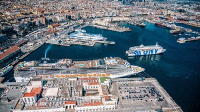 Cruise port in Naples, Italy