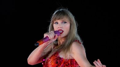 Taylor Swift is close to tears as the Eras tour comes to an end