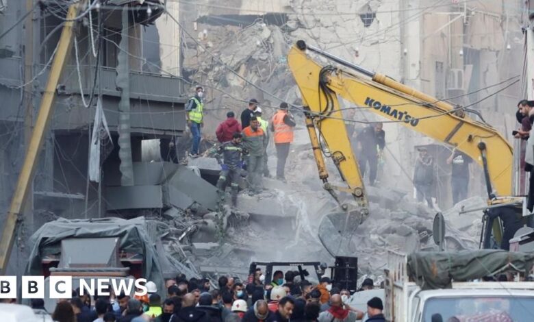 Central Beirut was hit by massive Israeli airstrikes