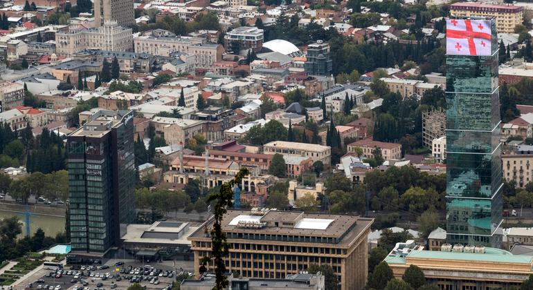 The human rights chief called on Georgian authorities to protect basic freedoms