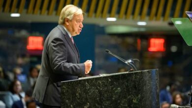 In New Year's Message, Guterres urges countries to sharply cut emissions and 'get off this path to ruin'