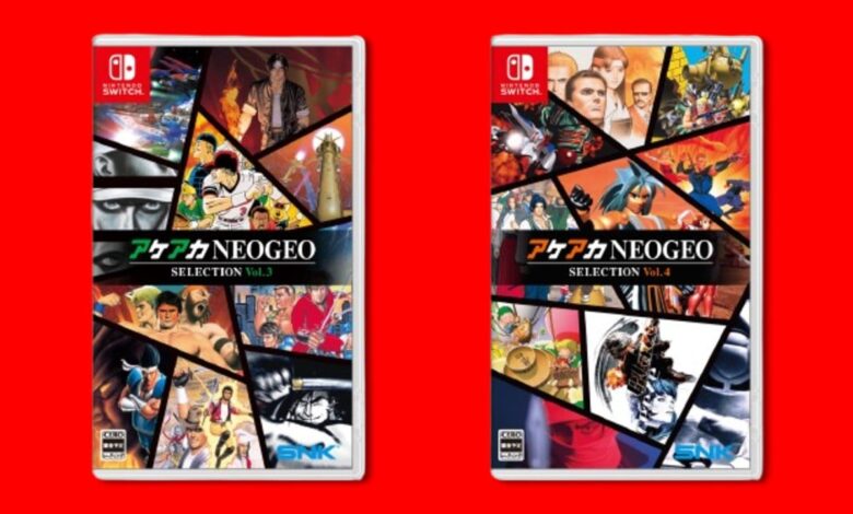 SNK Announces Selection ACA NEOGEO Vol. 3 And Vol. 4 for switches