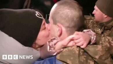 Tears of a family reunited during the Russian-Ukrainian prisoner exchange