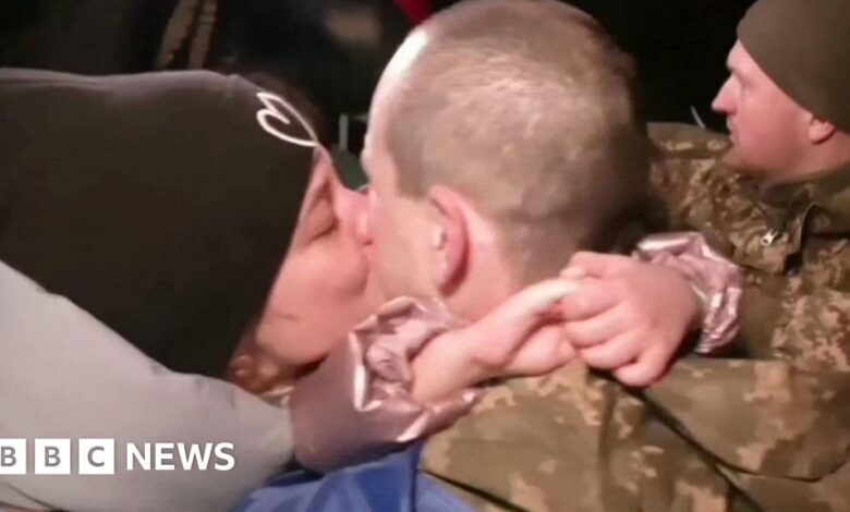 Tears of a family reunited during the Russian-Ukrainian prisoner exchange