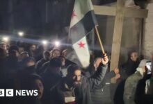 Protests broke out in Syria after the burning of Christmas trees