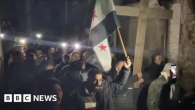 Protests broke out in Syria after the burning of Christmas trees