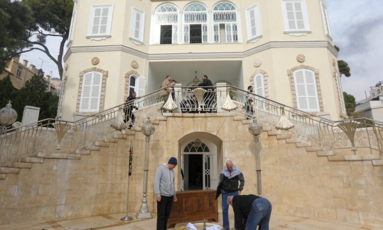 This is the villa of Bashar al-Assad. Syrians are now enjoying their wealth after the ousted dictator fled to Russia