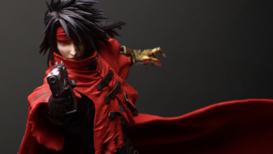 Play Arts Shin FFVII Rebirth Vincent Valentine Figure Appears