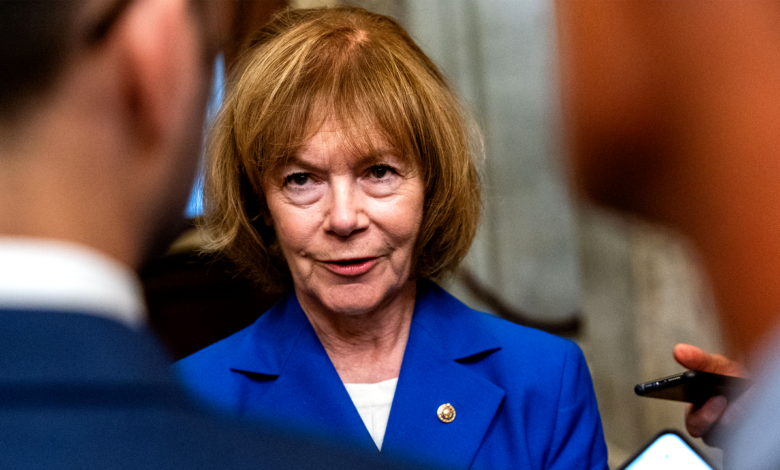 Tina Smith expressed dissatisfaction with Trump's anti-abortion double talk: "I care about what he does"