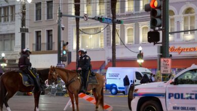 At least 10 people were killed, 35 injured when driver crashed truck into NYE crowd in New Orleans; The FBI investigated a possible act of terrorism