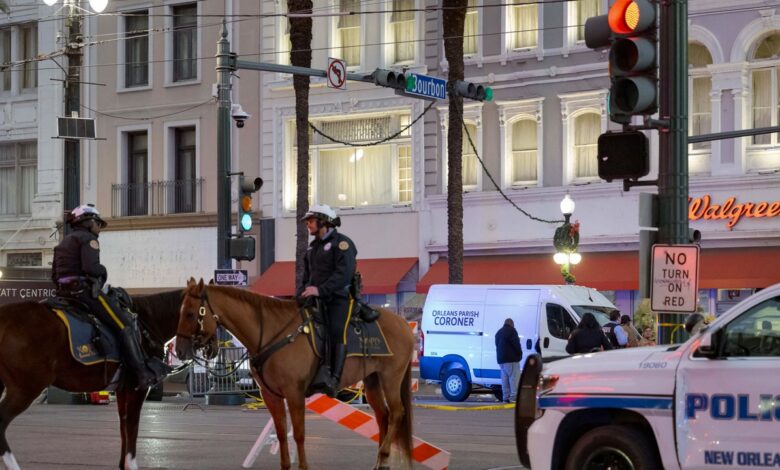 At least 10 people were killed, 35 injured when driver crashed truck into NYE crowd in New Orleans; The FBI investigated a possible act of terrorism