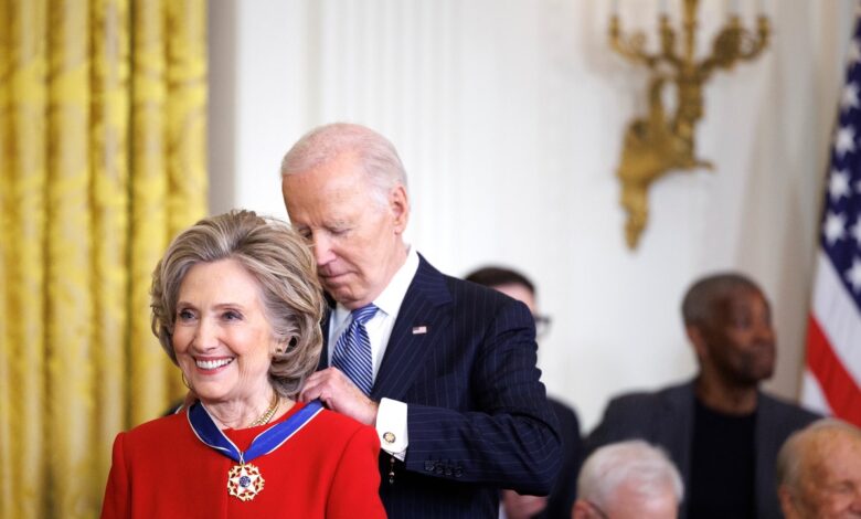 Biden awards the Presidential Medal of Freedom to Hillary Clinton, José Andrés, Anna Wintour, Bono, Earvin “Magic” Johnson and others