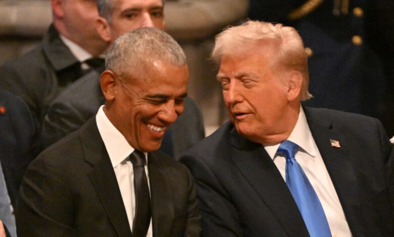 Barack Obama and Donald Trump looked disturbingly friendly at Jimmy Carter's state funeral