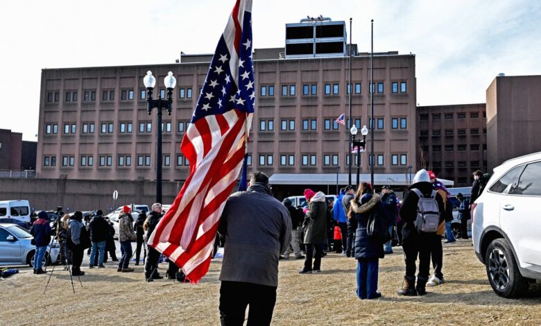 The son of a Capitol rioter is horrified by his father's release