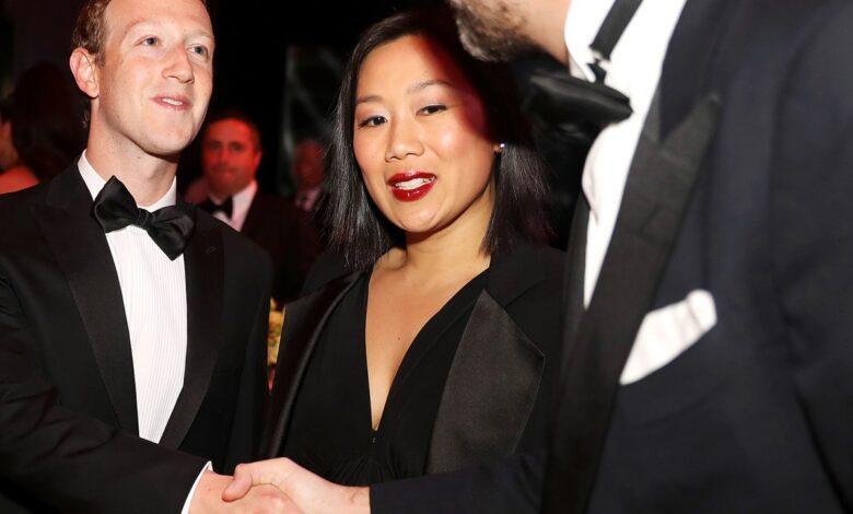 Priscilla Chan, wearing Bottega Veneta to the inauguration, in line with Mark Zuckerberg and the Trump World Order