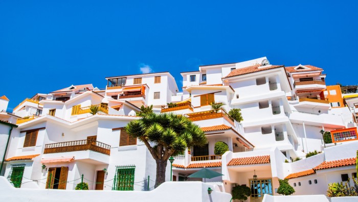 View of properties in Tenerife, Canary Islands