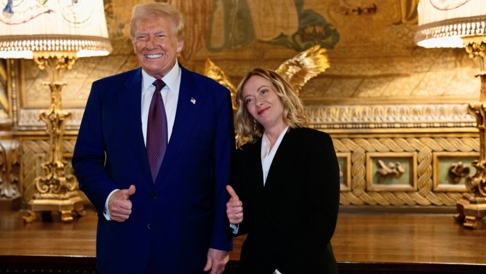 Donald Trump with Giorgia Meloni